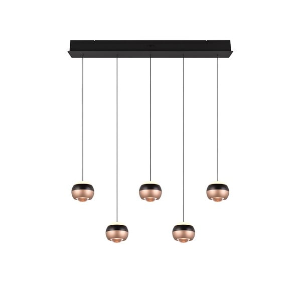 Must-vasevärvi LED rippvalgusti lambivarjuga Orbit - Trio Select