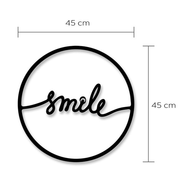 Metallist seinakaunistus , ⌀ 40 cm Smile - Homitis-image-1