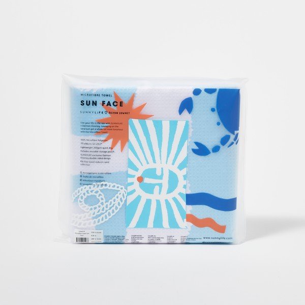 Sinine rannarätik , 175 x 90 cm Sun Face - Sunnylife-image-4