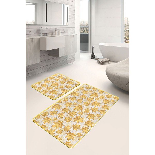 Kollased vannitoamatid 2 tk 60x100 cm - Mila Home-image-1