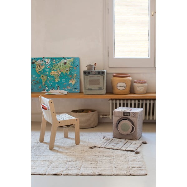 Kreem pestav käsitsi kootud puuvillane vaip 120x160 cm Mosaic - Lorena Canals-image-4