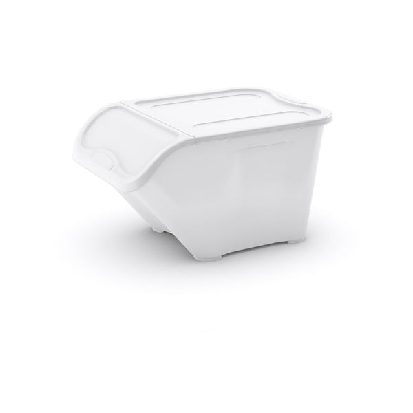 Valge kaanega plastist hoiukarp 55x39x32 cm All In Box - KIS