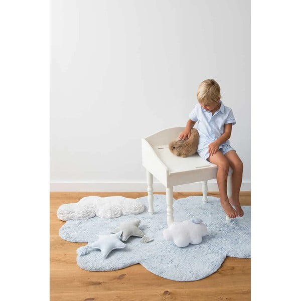 Helesinine pestav käsitsi kootud puuvillane laste vaip 70x100 cm Mini Dream - Lorena Canals-image-4