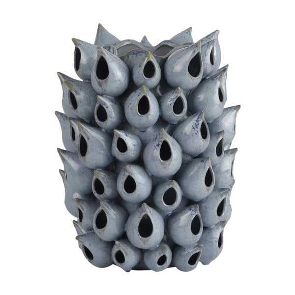 Modrá kameninová váza A Simple Mess Ryst, ⌀ 22 cm