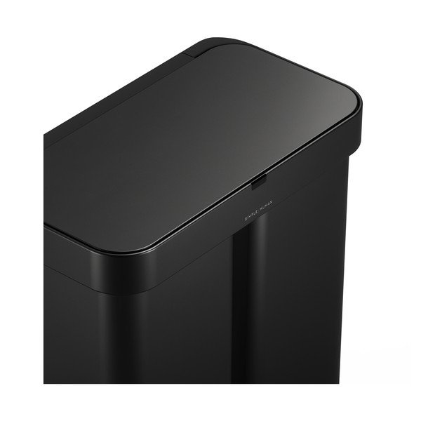 Must terasest prügikast 34+24 l sorteeritud jäätmete jaoks/kontaktivaba Dual Sensor - simplehuman-image-1