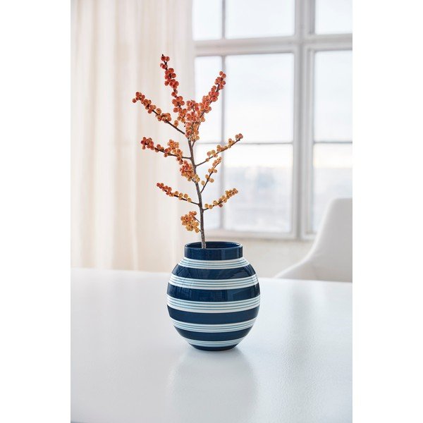 Tumesinine-valge keraamiline vaas Nuovo, kõrgus 20,5 cm Omaggio - Kähler Design-image-3