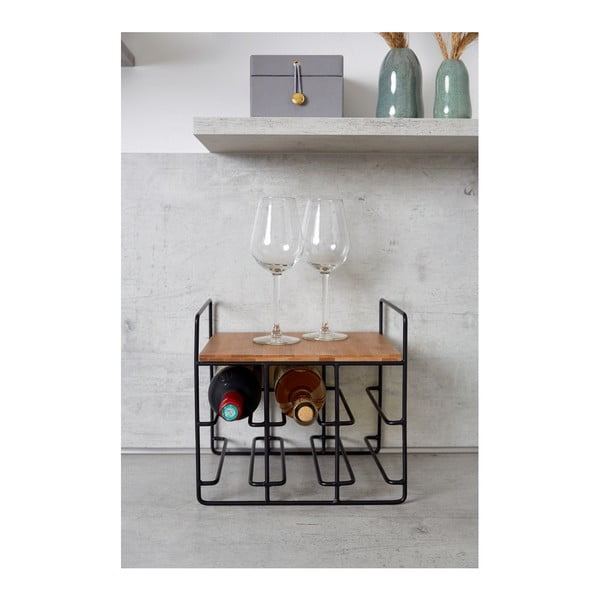 Alus 6 veinipudelile bambusest riiuliga Loft - Wenko-image-4