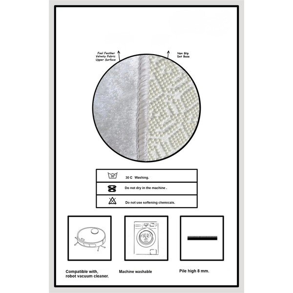 Kreemikad vannitoamatid komplektis 2 tükki 60x100 cm Bounde - Foutastic-image-3