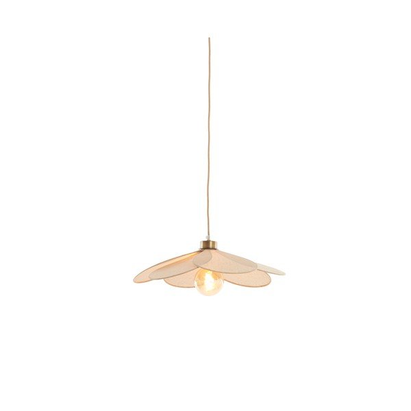 Kreemikas ripplamp kangast varjuga Fyano - Light & Living-image-2