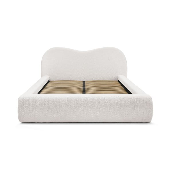 Valge polsterdatud kaheinimesevoodi koos panipaigaga 160x200 cm Orlane - Bobochic Paris-image-4