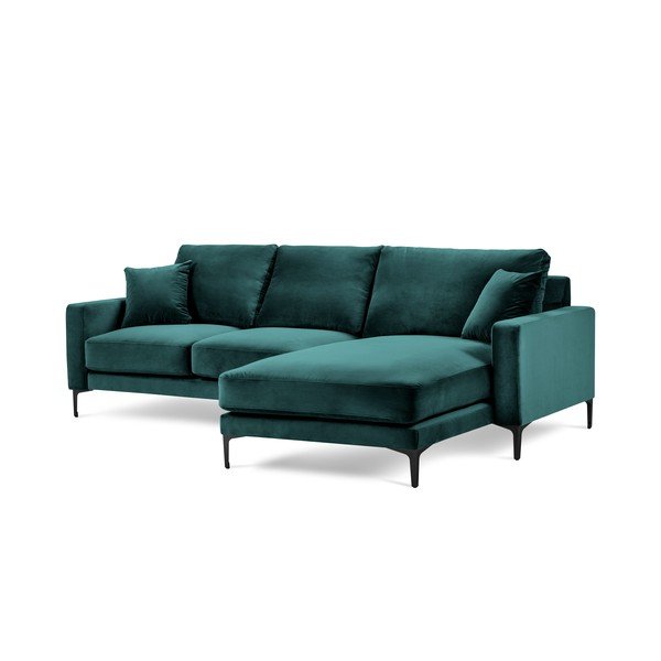 Türkiissinine sametist nurgadiivan (parempoolne nurk) Harmony – Kooko Home-image-2