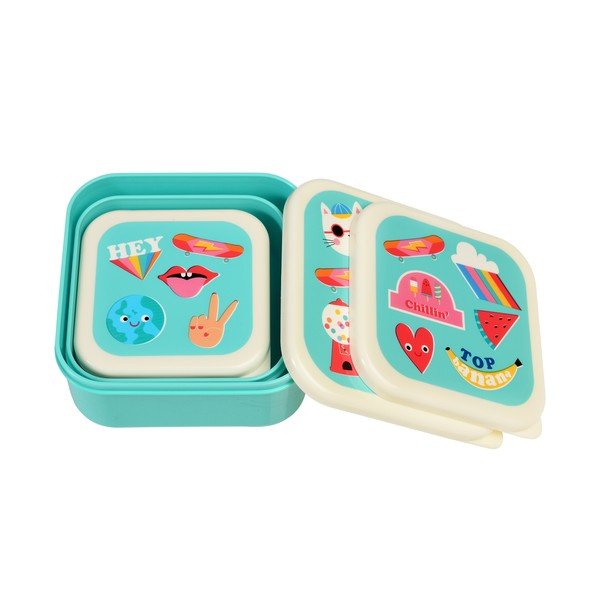 Türkiissinised laste suupistekarbid, 3-osaline komplekt Top Banana - Rex London-image-3