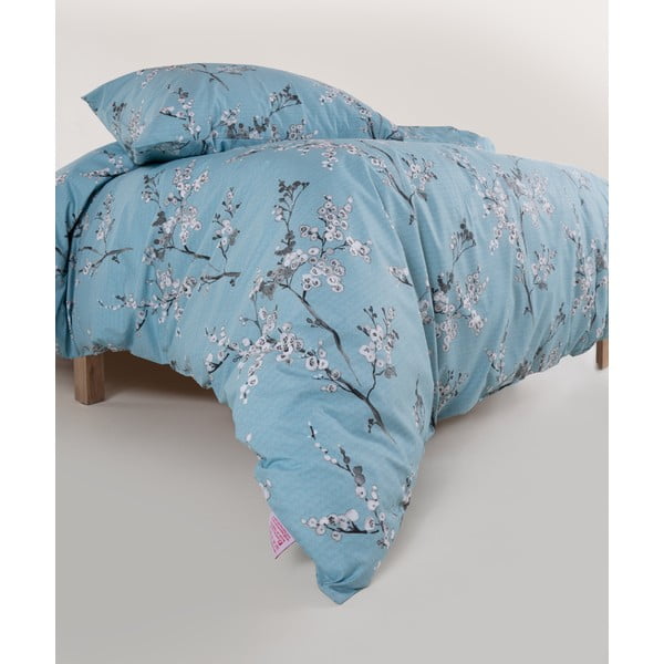 Sinine Renforcé puuvillast pikendatud voodipesu kaheinimesevoodile 240x220 cm Blue Floral - Mila Home Luxury-image-3