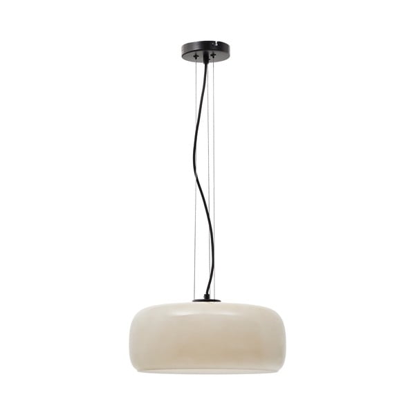 Hallikasbeež LED-rippvalgusti klaasist varjuga ø 38 cm Reig - Kave Home