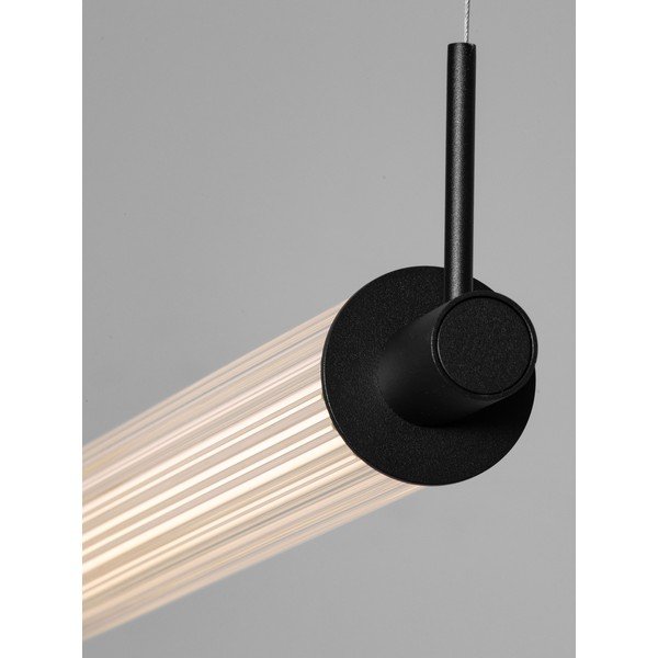 Matt must alumiiniumist hämardatav LED-rippvalgusti klaasist varjuga Glovia - Nova Luce-image-2