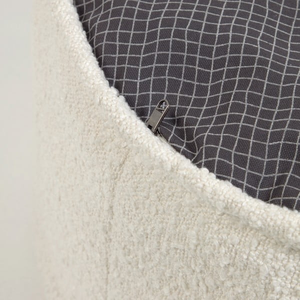 Valge puff, ø 50 cm Adara - Kave Home-image-4