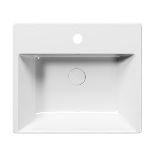 Valge keraamiline valamu 55x47 cm Kube X - Sapho