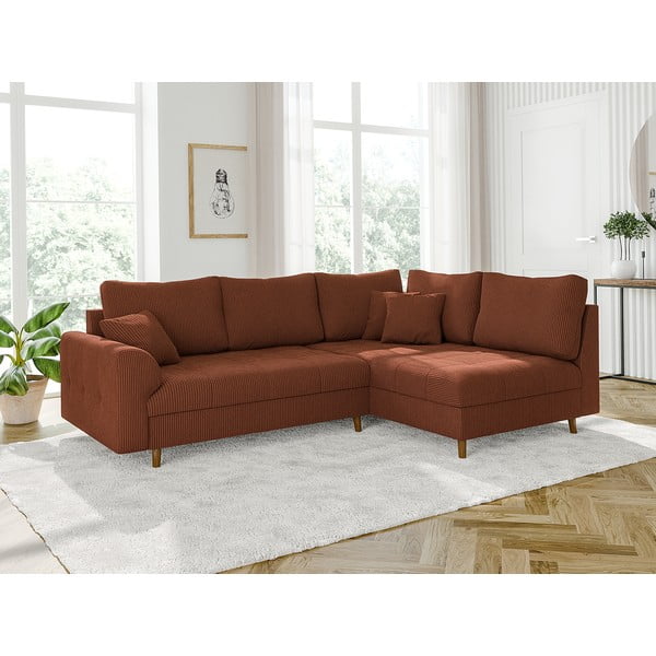 Tellisevärvi velvetist nurgadiivan (parem nurk) Ariella – Ropez-image-3