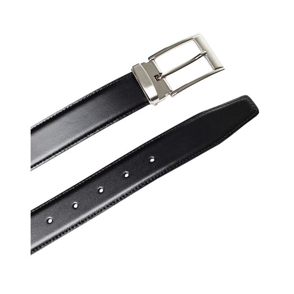 Mustast nahast meeste vöö Ivar, pikkus 90 cm - Ferruccio Laconi-image-1