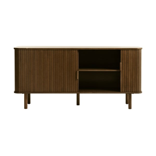 Pruun tammedekooriga lükandustega madal kummut 76x160 cm Cavo - Unique Furniture-image-4