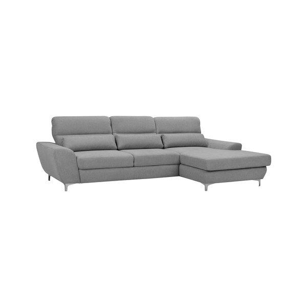 Světle šedá rozkládací rohová pohovka Windsor & Co Sofas Omega, pravý roh-image-1