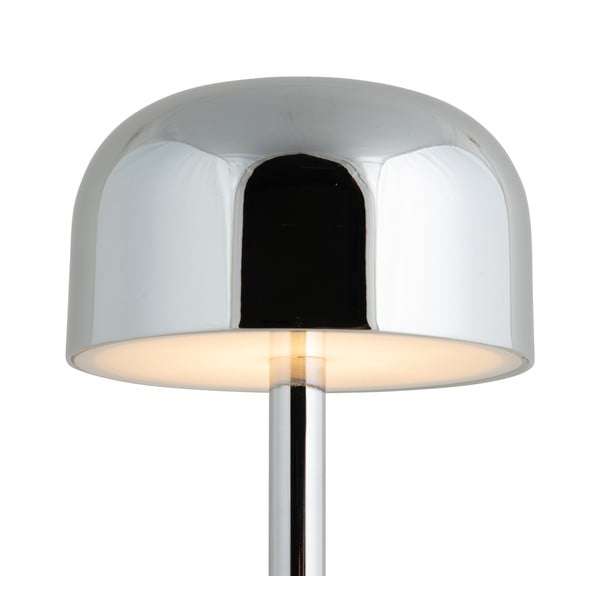 Hõbedane LED lauavalgusti metallist varjuga (kõrgus 24,5 cm) James - Leitmotiv-image-2