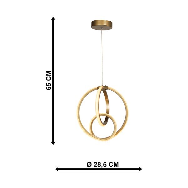 Pronksivärvi metallist LED rippvalgusti ø 28,5 cm Neo - Squid Lighting-image-4