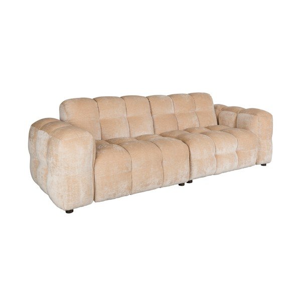 Beež sametist diivan 264 cm Hackman - Dutchbone-image-2