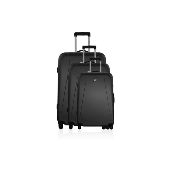 Sada 3 cestovních zavazadel Valises Avec Simple Black