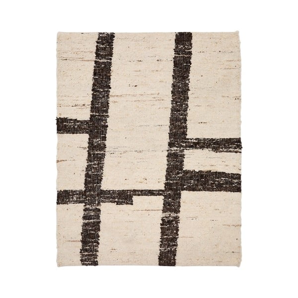 Kreem kahepoolne villane vaip 160x230 cm Hadin - Kave Home