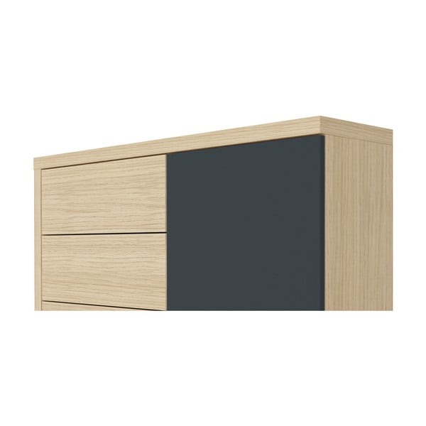 Must madal riidekapp tammepuust 113x113 cm Hugo - TemaHome-image-1