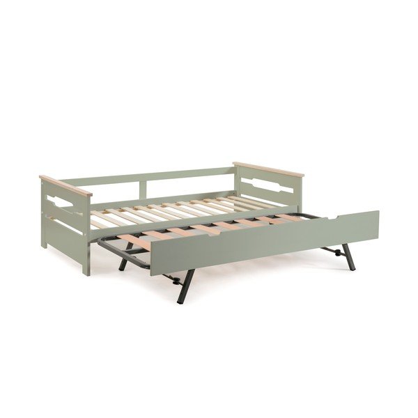 Roheline välja tõmmatava voodiga lapsevoodi , 90 x 190 cm Elisa - Marckeric-image-3