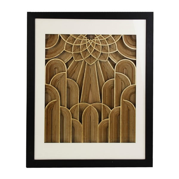 Obraz s rámem z borovicového dřeva VICAL HOME Formas