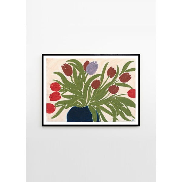 Plakat 70×50 cm Tulips in a Blue Vase – The Poster Club-image-4