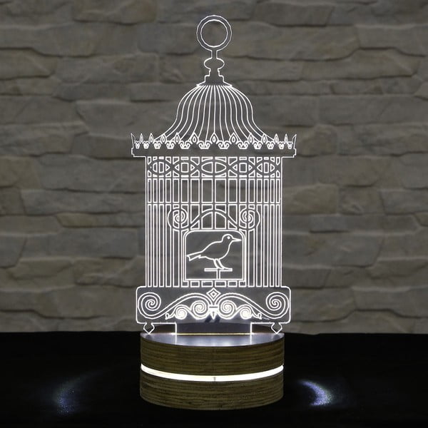 3D stolní lampa Bird Cage