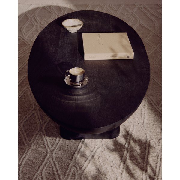 Ümmargune abilaud täispuidust, läbimõõduga 50 cm Ovak - Kave Home-image-3
