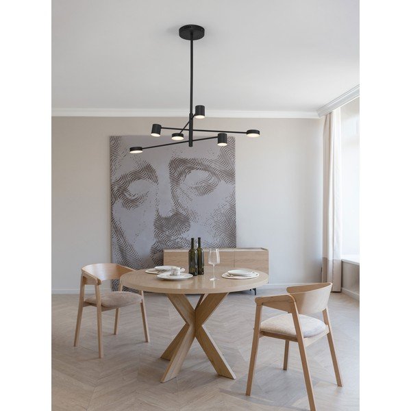 Must alumiiniumist hämardatav LED-rippvalgusti akrüülklaasist varjuga, ø 100 cm Nordik - Nova Luce-image-1