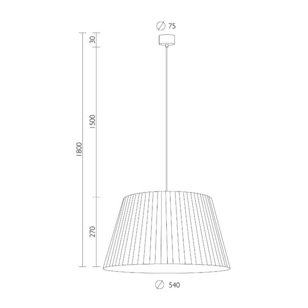Beež rippvalgusti , ⌀ 54 cm Kami - Sotto Luce-image-1