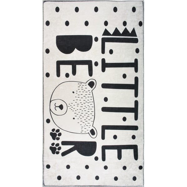 Must-valge pestav laste vaip 160x230 cm Little Bear - Vitaus