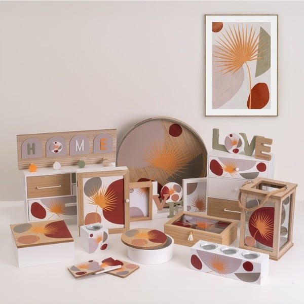 Dekoratiivsed hoiukarbid kaantega 2tk komplektis ø 17x6,5 cm - Casa Selección-image-1