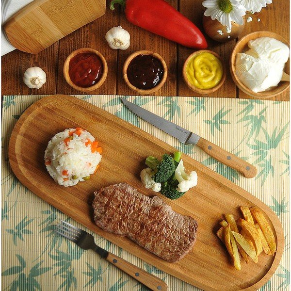 2 bambusest taldriku komplekt Servizio - Bambum-image-1