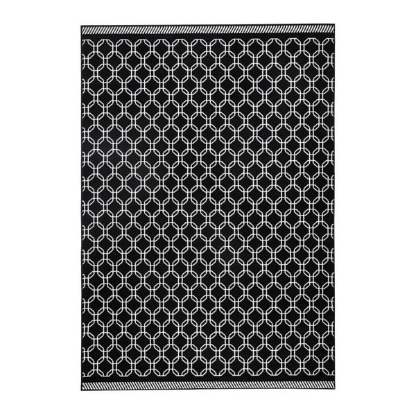 Černý koberec Zala Living Chain, 200 x 290 cm