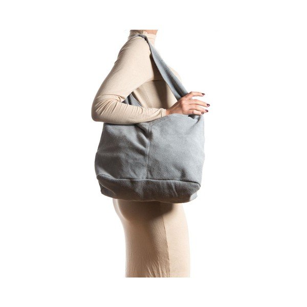Šedá kožená kabelka Roberta M  885 Grigio-image-4