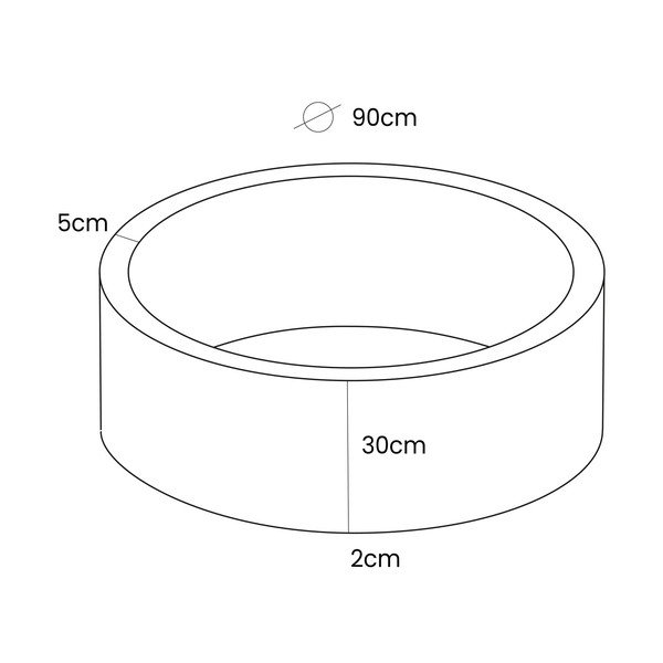 Helepruun sametist pallibassein ø 90x30 cm Montessori - Meowbaby-image-4