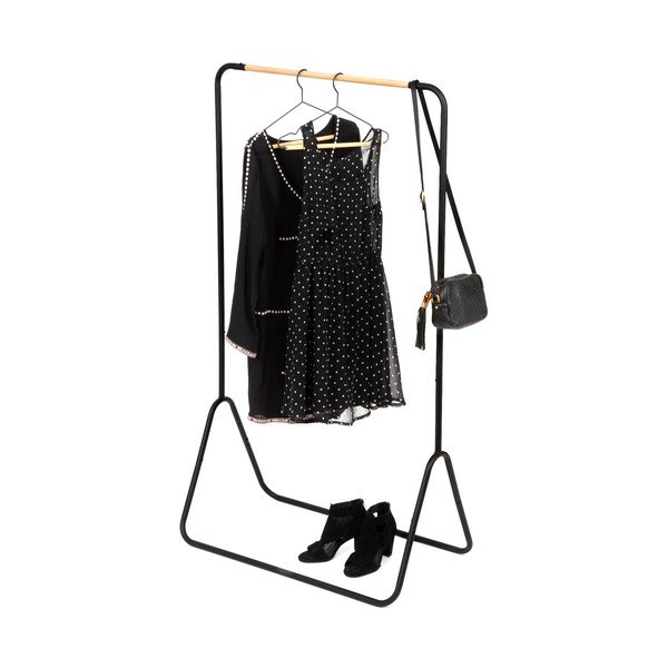 Must riietehoidja, kõrgus 145 cm, riidepuude riputusrihm, musta värvi Elias - Compactor-image-2
