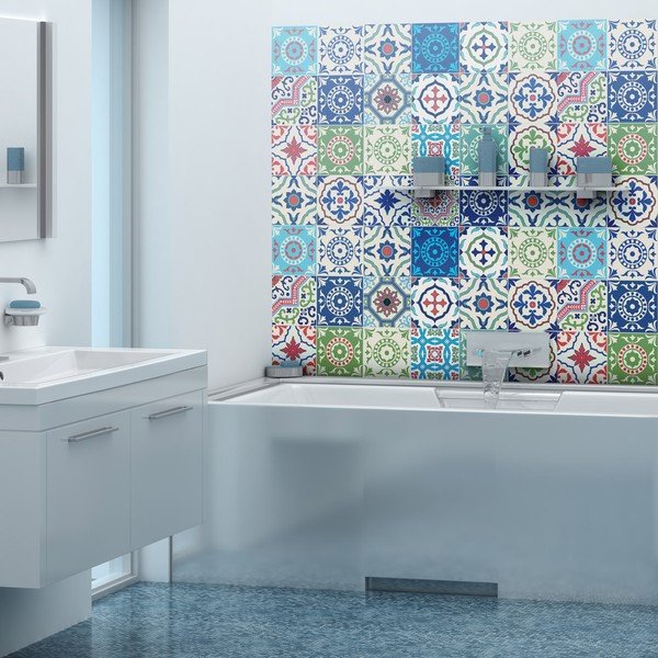 Sada 30 samolepek Ambiance Azulejos Salsa, 50 x 60 cm-image-1