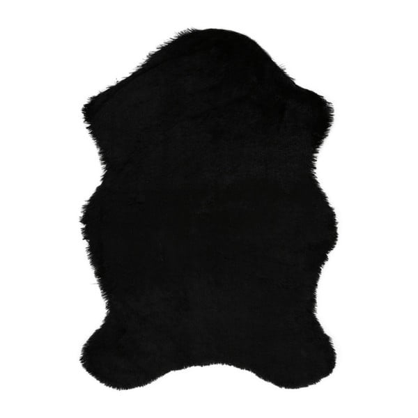 Černý koberec z umělé kožešiny Pelus Black, 75 x 100 cm