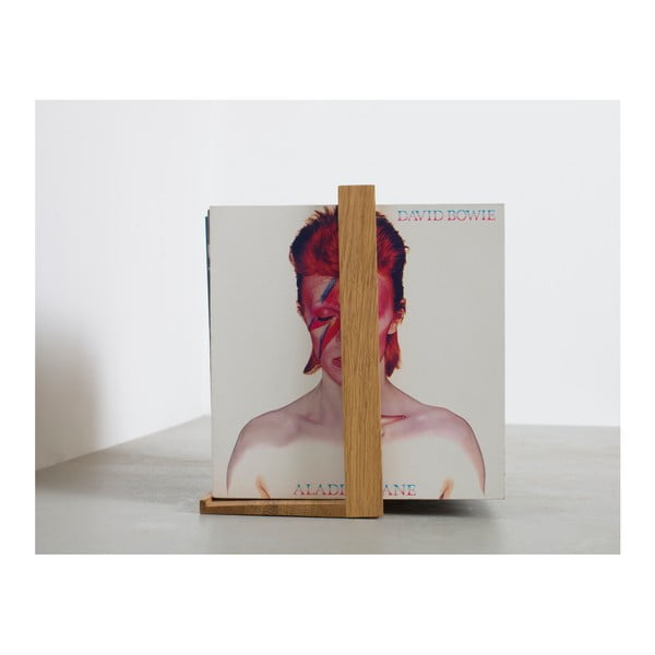 Stojan na gramofonové desky z dubového dřeva das kleine b Vinyl, 26 x 35 cm-image-4