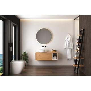 Valgustusega seinapeegel ø 100 cm Luna - Mirrors and More
