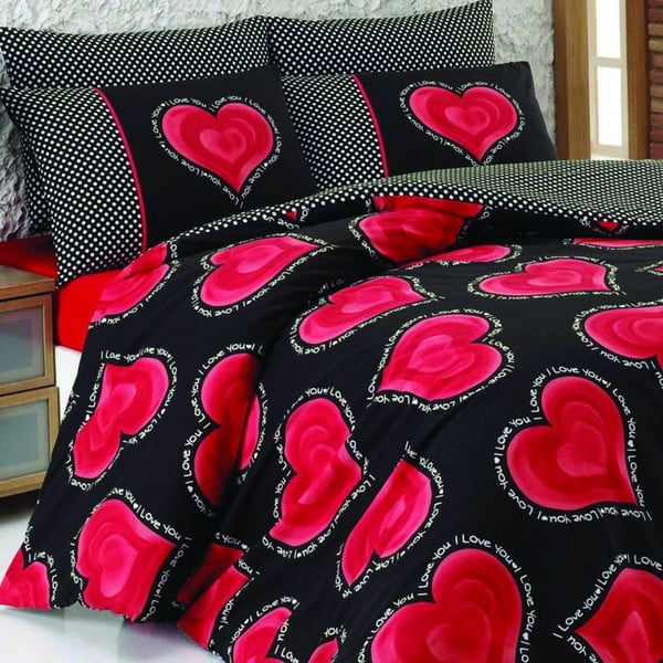 Povlečení s prostěradlem na dvoulůžko Buena, 200 x 220 cm